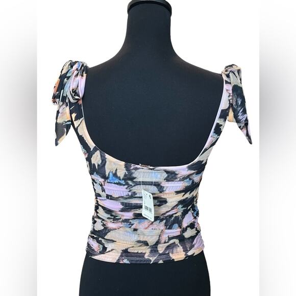 New ~  FREE PEOPLE  ~Avenue Print Tank Top Small ANTHROPOLOGIE Ret $58 - Picture 6 of 8